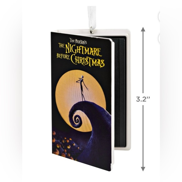 Hallmark Disney NIGHTMARE BEFORE CHRISTMAS VHS Holiday Tree Ornament 2022 - NEW - Picture 6 of 8